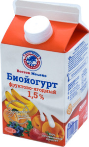Биойогурт фруктово-ягодный 1,5% - Корпорация «Восток-Молоко»